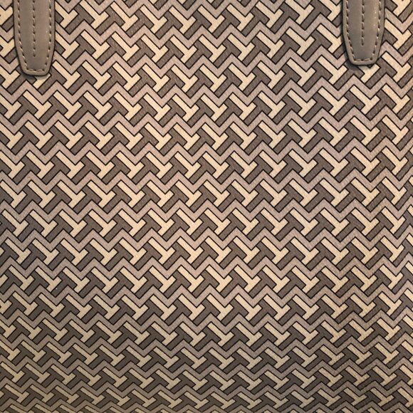 TORY BURCH Tote Bag French Gray T Zag - Picture 4 of 15